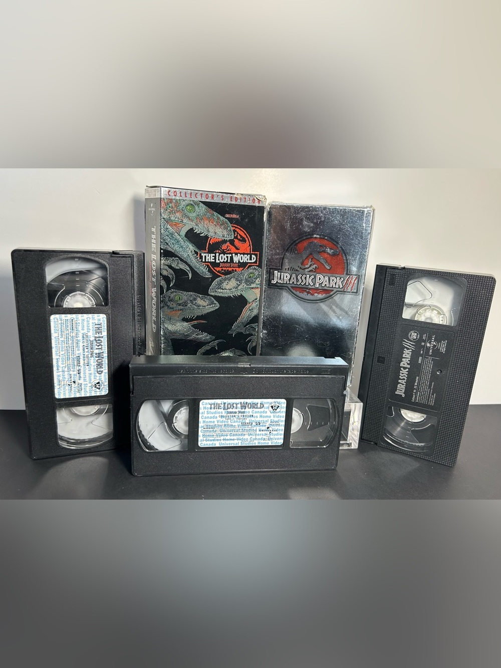 Vintage Jurassic Park The Lost World & Part 3 VHS Bundle